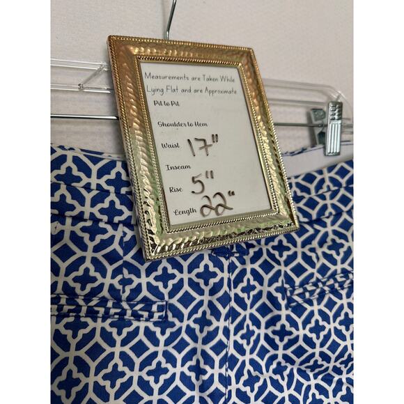 Charter Club Blue White Skort Women‎ Size 12 Geometric Knee Length - Picture 7 of 8